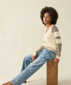 New Throwback V-Neck - Women Sweaters