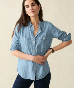 Fashion Tried & True Chambray Shirt - Women Shirts & Tops