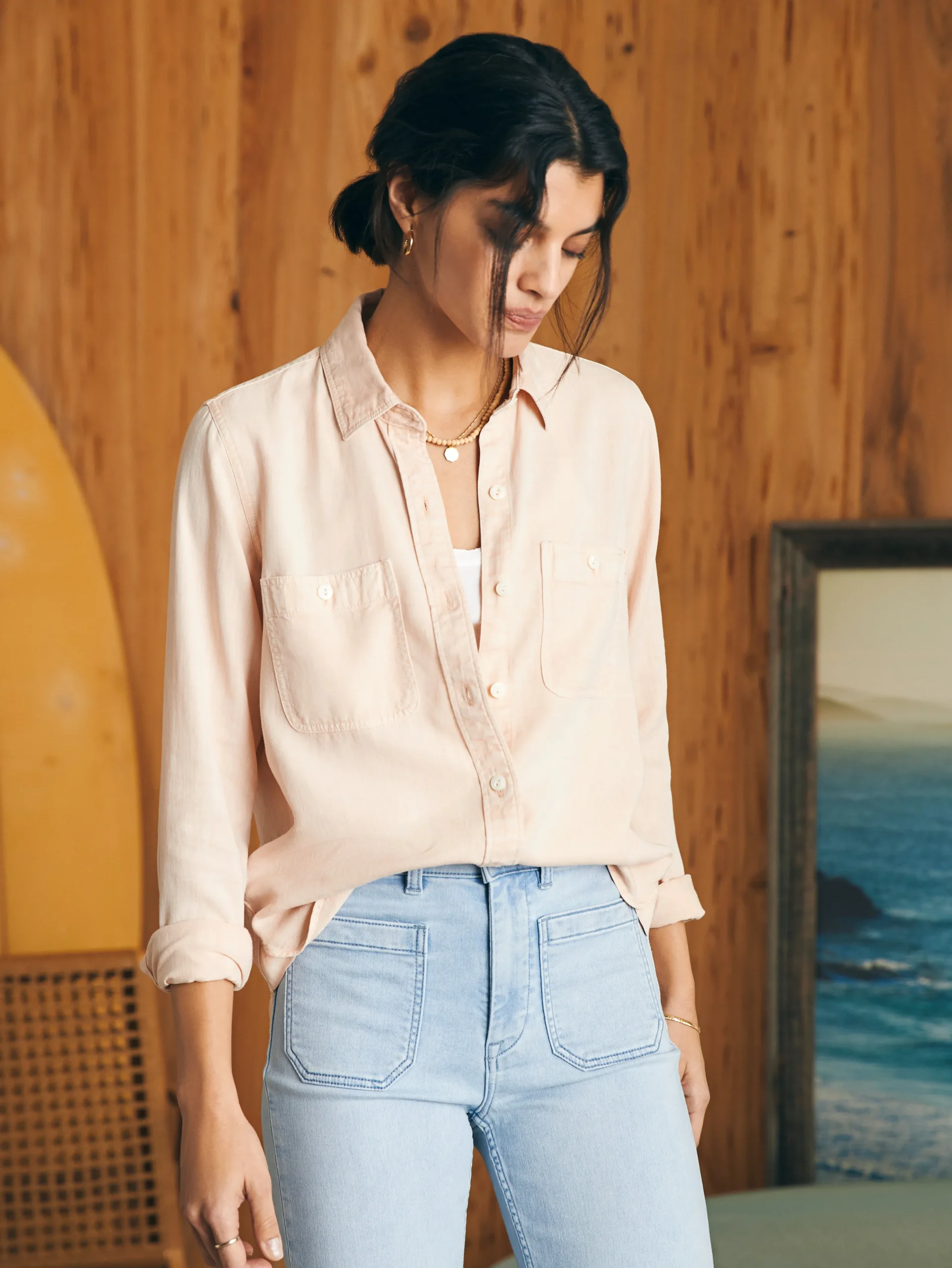 Clearance Tried & True Chambray Shirt - Women Shirts & Tops