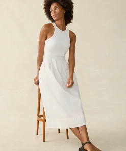 Outlet Tropical Cotton Ribbed Tank Dress - Women Dresses