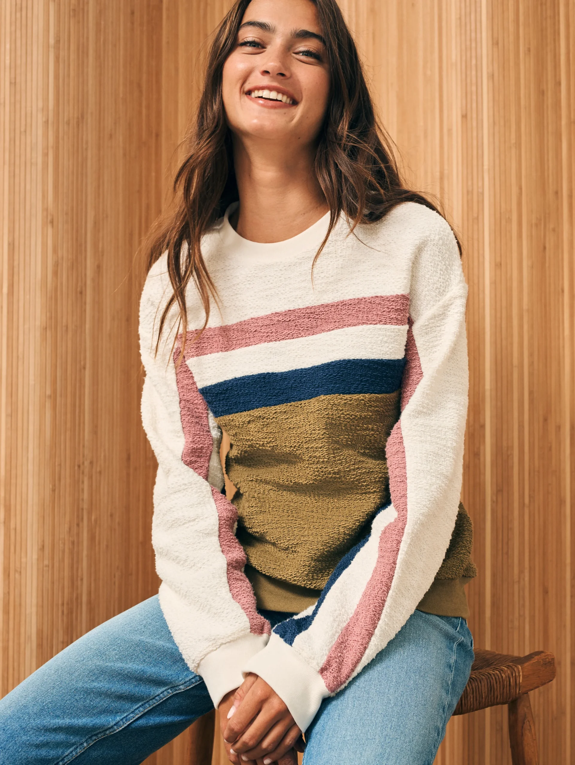Online Vista Stripe Pullover - Women Hoodies & Sweatshirts